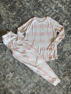 LC Lauren Conrad Womens Pink and White Striped Pajama Set